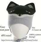 Fox Ears Unisex Toddler Kids Girl Boy Winter Warm Crochet Knit Hat Beanie Cap