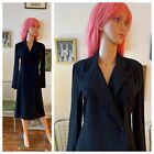 Vtg 80s Raw Silk Kay Unger Designer Saks Double Breasted Blazer Jacket Dress S M