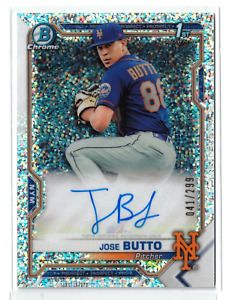 New Listing2021 1st Bowman Chrome SPECKLE RC AUTO Jose Butto #CPA-JBU! Mets! Autograph /299