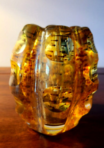 New ListingWaterford Evolution Modern Cut Art Glass Vase Metallic Iridescent Finish