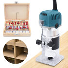 800w Wood Router Tool, Compact Trim Router 6 Variable Speed, 15 Wood Router Bits