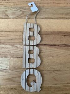 BBQ letters wood hanging sign