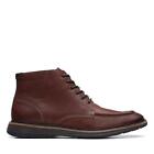 Clarks Mens Chantry Up Brown Leather Casual  Boots Shoes