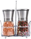 Salt and Pepper Grinder- Set of 2 - with Stainless Steel Stand- New In Box