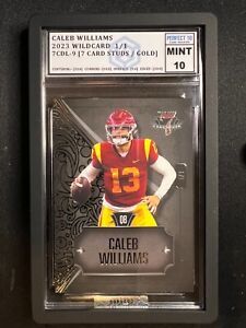 New Listing2023 WILDCARD CALEB WILLIAMS 7CDL-9  🔥👑1 OF 1 👑🔥  7 CARD STUDS GOLD MINT 10
