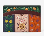 L@@K! NWT Tory Burch Robinson Card Case Leather, Multi Color Floral~w/Duster