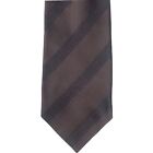 Armani Collezioni Mens Brown Striped Silk Neck Tie Necktie Classic Conservative