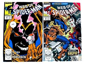 Marvel WEB OF SPIDERMAN (1988) #38+48 KEY HOBGOBLIN LOT VF TO VF/NM Ships FREE!