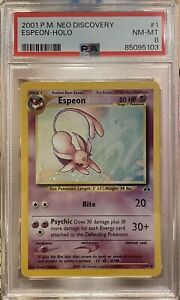 Pokemon Card PSA 8 NM-MT Espeon Neo Discovery Unlimited 2001 Holo 1/75