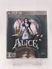 Alice Madness Returns PlayStation PS3 Complete w/ MANUAL CIB Japan edition Used