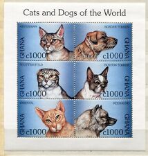 FAUNA_2459 1997 Ghana animals cats dogs SHEET MNH Combined payments&shipping