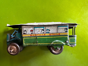 1920s French Tin Penny Toy Bus, 
