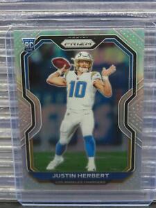 2020 Panini Prizm Justin Herbert Silver Prizm Rookie RC #325 Chargers