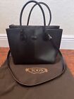 Tod's D Bag Brown Leather Medium Tote Hand Bag Authentic 2way Diana Read