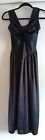 Vintage Lady Cameo Dallas Calf Length Nightgown Twist Bodice Black Nylon S Small