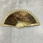 Antique Victorian Handmade Curved French Victorian Hand Held Folding Fan