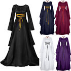 Women Renaissance Medieval Witch Fancy Dress Costume Gothic Victorian Long Dress