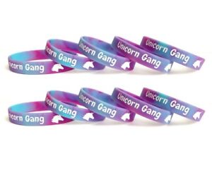 Unicorn Gang Party Favor Silicone Wristbands Birthday Bag Bracelets Squad Girls