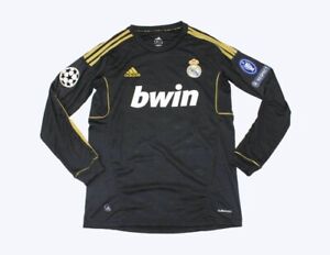 Real Madrid 2011-12 Black Away Ronaldo #7 Long Sleeve UCL Jersey