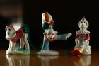 Vintage Porcelain Acrobat Ornament Clown Lot  Antique Mini Figurines