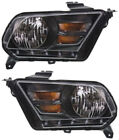 Headlight Set For 2010-2014 Ford Mustang Left and Right Black Housing 2Pc (For: Ford Mustang GT)