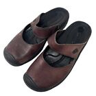 Keen Saratoga Women’s Size 9.5 Shoes Leather Casual  Slip On Comfort Clogs Mules