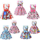 Kitty Cat Princess Dress Girls HelloKitty Baby A-Line Sleeveless Dresses Skirt