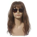 80s Long Brown Curly Cosplay Wig for Men