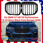 For BMW X7 G07 M Performance 2019-2022 Glossy Black Front Bumper Grille
