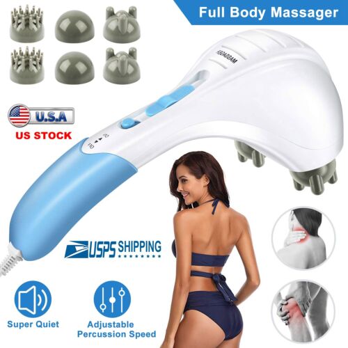 Electric Full Body Relax Handheld Massager Wand Back Neck Percussion Vibrating