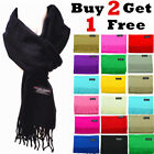 Winter Unisex Plain Solid Scarves 100% Cashmere Wool Warm Scarf Made in Scotland