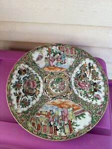 Chinese Antique Export Famille Rose Porcelain Large Plate 19th