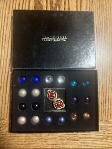 Vintage Joan Rivers Classics Collection Interchangeable Clip On Earrings Set