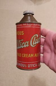 New ListingNice 1930s UTICA CLUB PALE CREAM ALE beer cone top from NEW YORK – USBC #188-3