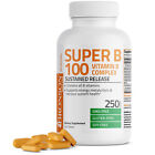 VITAMIN B 100 Complex High Potency Sustained Release ALL B VITAMINS, 250 Tablets