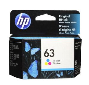HP #63 Color Ink Cartridge 63 F6U61AN NEW GENUINE