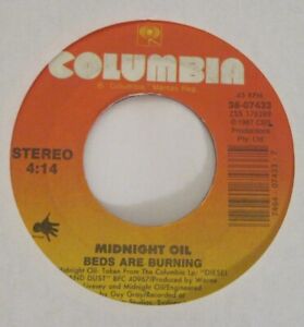 45 rpm-Columbia / Midnight Oil / Beds are burning / Bullroarea / (1987)
