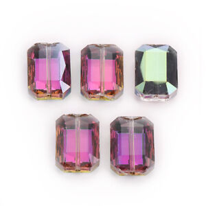 5Pcs 26mm Large Crafts Spacer Beads Square Glass Crystal DIY Faceted Loose bead
