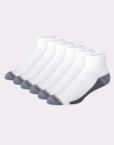 Hanes Ankle 6-Pack Socks Ultimate Mens Ultra Cushion FreshIQ X-Temp Cool Comfort