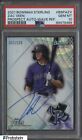 New Listing2021 Bowman Sterling Wave Refractor Zac Veen AUTO 21/125 Rockies PSA 10