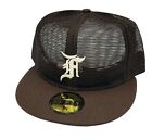 Fear Of God x New Era 59FIFTY MLB Full Mesh Fitted Size 7 5/8 Brown Hat Cap NEW