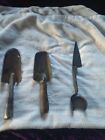 Lot Of  3 Vintage Garden Tools Browns from England , one wooden handle, steele
