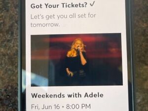 Adele Concert Las Vegas June 16, 2023 8PM Colosseum at Caesar's Palace 2 Tickets