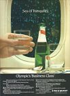 1983 OLYMPIC Airways Business Class ad GREECE airline advert SEA OF TRANSQUILITY