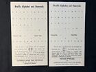 C 1930s Braille Alphabet Numerals Numbers Card Blind Howe Press Catholic Guild
