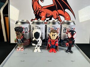 Funko Soda Pop Spider-Man Commons Lot Of 4 Figures Marvel New Spot Miles Morales