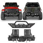 Off-Road Front Rear Bumper w/Tire Carrier & Lights For Jeep Gladiator JT 20-24 (For: Jeep Gladiator Rubicon)