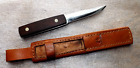 VINTAGE NORWAY A/S HELLE FABRIKKER 18/8+ HIGH CARBON EDGE HUNTING KNIFE/ SHEATH