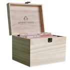 Hyggehaus Greeting Card Organizer Box With Dividers Solid Pine Wood
