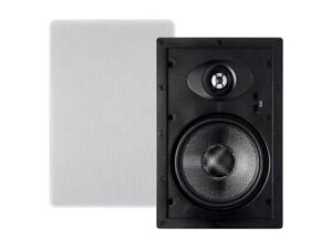 Monoprice Alpha 2-Way In-Wall Speakers - 6.5in (Pair) With Magnetic Grille